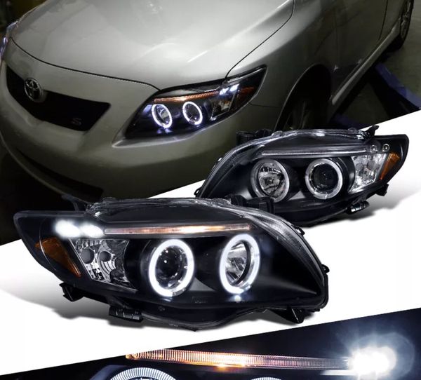 2009 2010 Toyota Corolla Halo Led Headlights For In Whittier 2009 2010 Toyota Corolla Halo Led Headlights