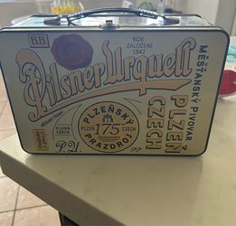 Pilsner Urquell Metal Tin Lunch Box $10