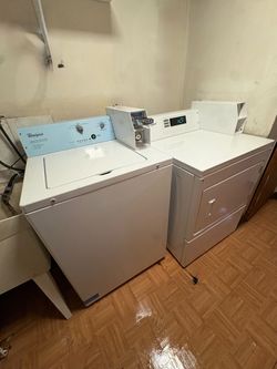 Whirlpool coin operated washer and coin operated dryer