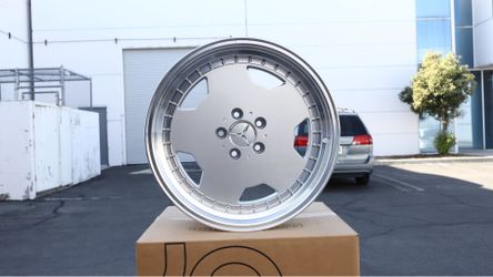 Brand New Mercedes AMG Aero Monoblock Style 18x8 18x9 Silver Staggered Wheels 5x112