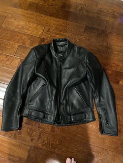 Reduced! HJC Cirotech Riding Gear Men’s Lined Insulation Black Leather Jacket Size 48, Reduced!