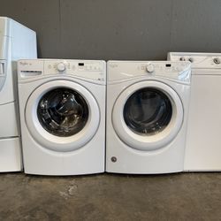 WHIRLPOOL XL CAPACITY WASHER DRYER ELECTRIC SET STACKABLE 