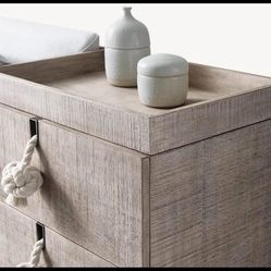 Restoration Hardware Bennett Wide Dresser Topper/Changing Table 