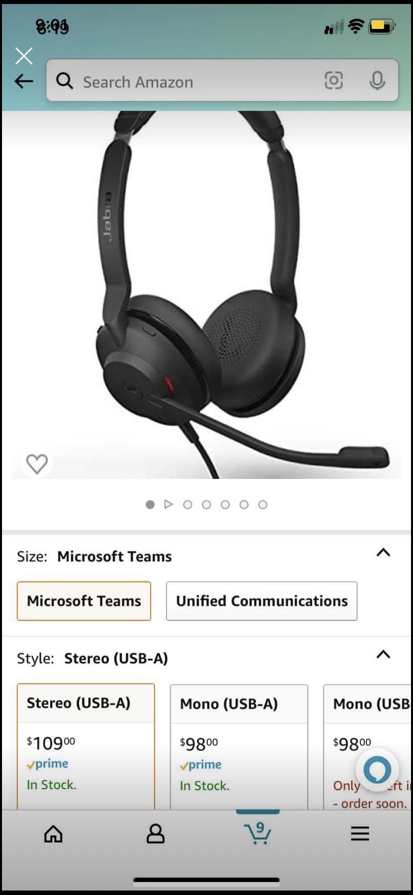 Barely Used jabra Headphone