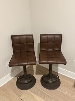 Adjustable Bar Stools - Vintage Brown