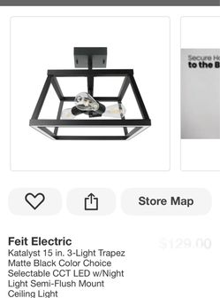 Fiet Electric Katalyst Semi-Flush Mount Ceiling Light