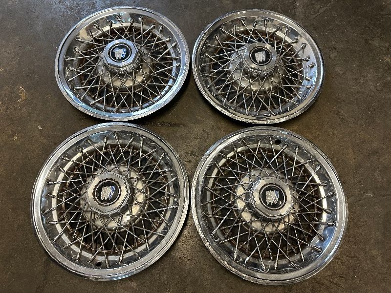 80-87 wire caps 14 inch spoked chrome hubcaps. Buick Regal and more -