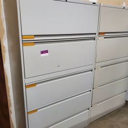5 Drawer Lateral File Cabinet w/Flip-Top Drawer Fronts