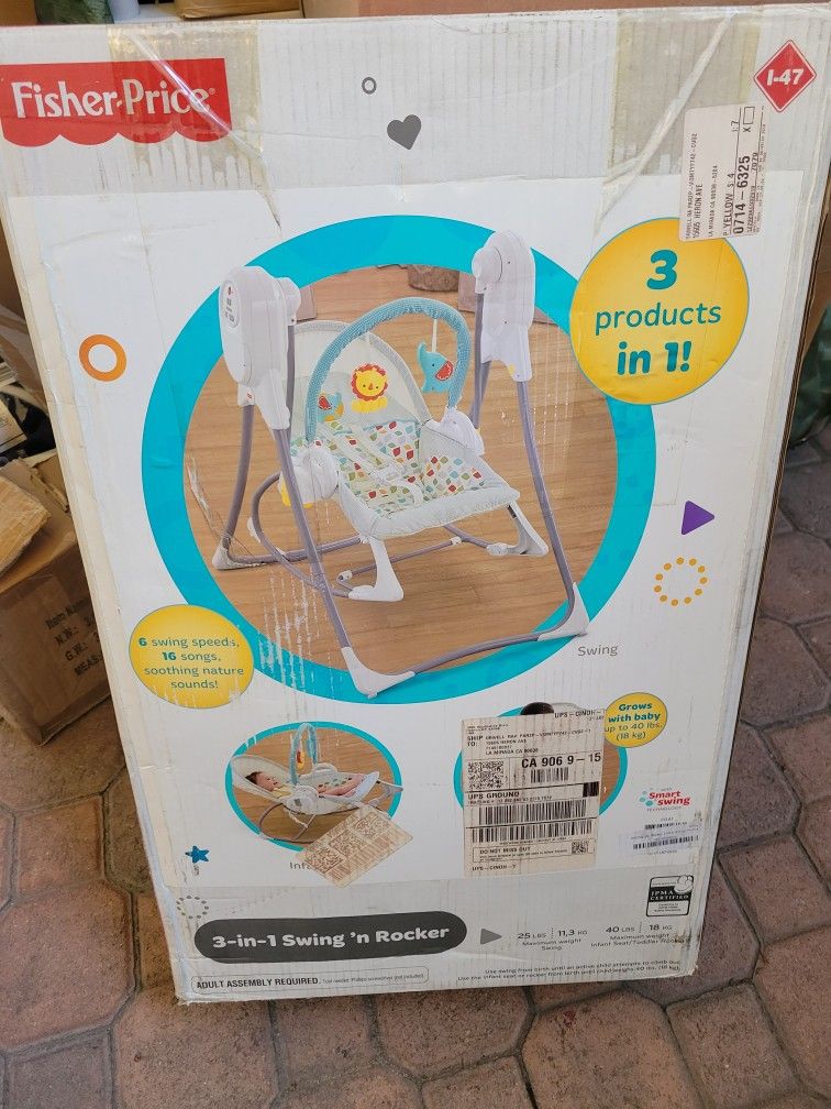 Fisher Price - 3-in-1 Swing 'n Rocker