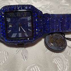 AP Quality Watches Blue Rhinestone Watch New
