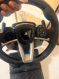 Steering wheel, PlayStation..