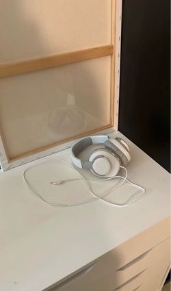 JBL White and Gray Wired Over-Ear Headphones