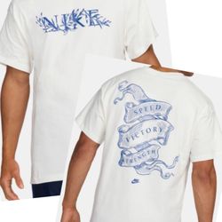 Nike NSW MAX90 Toile White Blue T-Shirt Men’s Size Small New! 