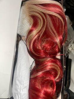 Red blonde synthetic human blend