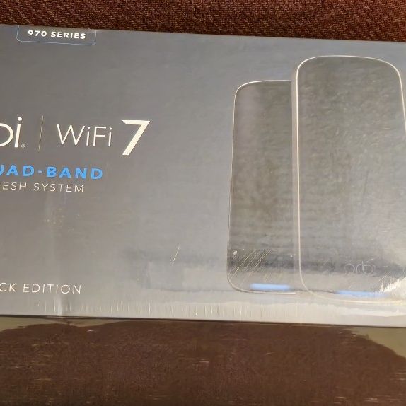 Orbi 970 Series Quad-Band WiFi 7 Mesh Router System, Black, 27Gbps, 3-Pack