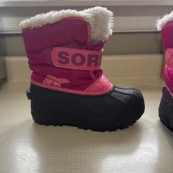 Girls Pink Sorel Size 12 