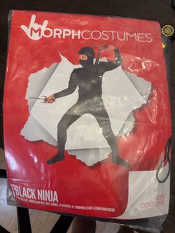 Morph Costumes Black Ninja Kids Costume-unisex Large