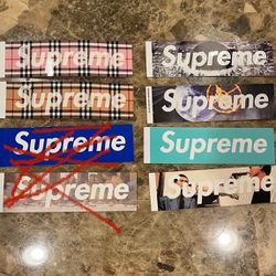 Supreme Box Logo Sticker Lot (6) Burberry, Tiffany, Undefeated, More