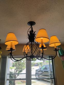 Metal Pineapple chandelier