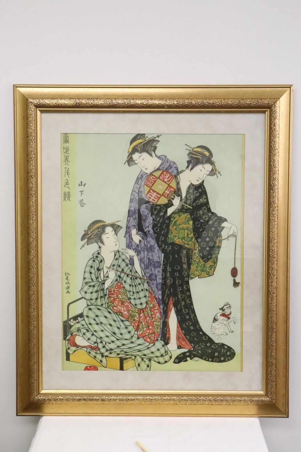 Large Chinese Print Gold Frame Under Glass,All Products : American Fashion Style Bags On Sale