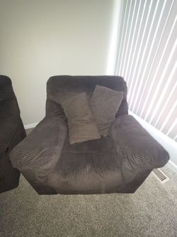 Brown reclining Sofa and Oversized Armchair Set