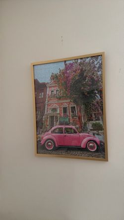 puzzle picture frame in gold 2