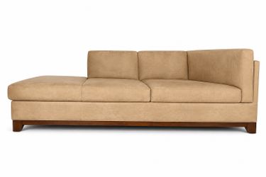 Microfiber Suede Chaise Lounge – Great Condition – Modern Accent Chair