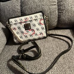 Small Dooney & Bourke Crossbody With Red Heart Design