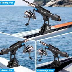 2 in 1 Fishing Rod Holders for Boat and Kayak, Track/Deck Mount, Fishing Accesso
