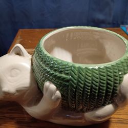 Cat Crotchet Yarn Bowl 