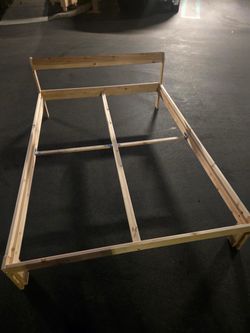 IKEA NEIDEN Full-Size Bed Frame + LURÖY Slats