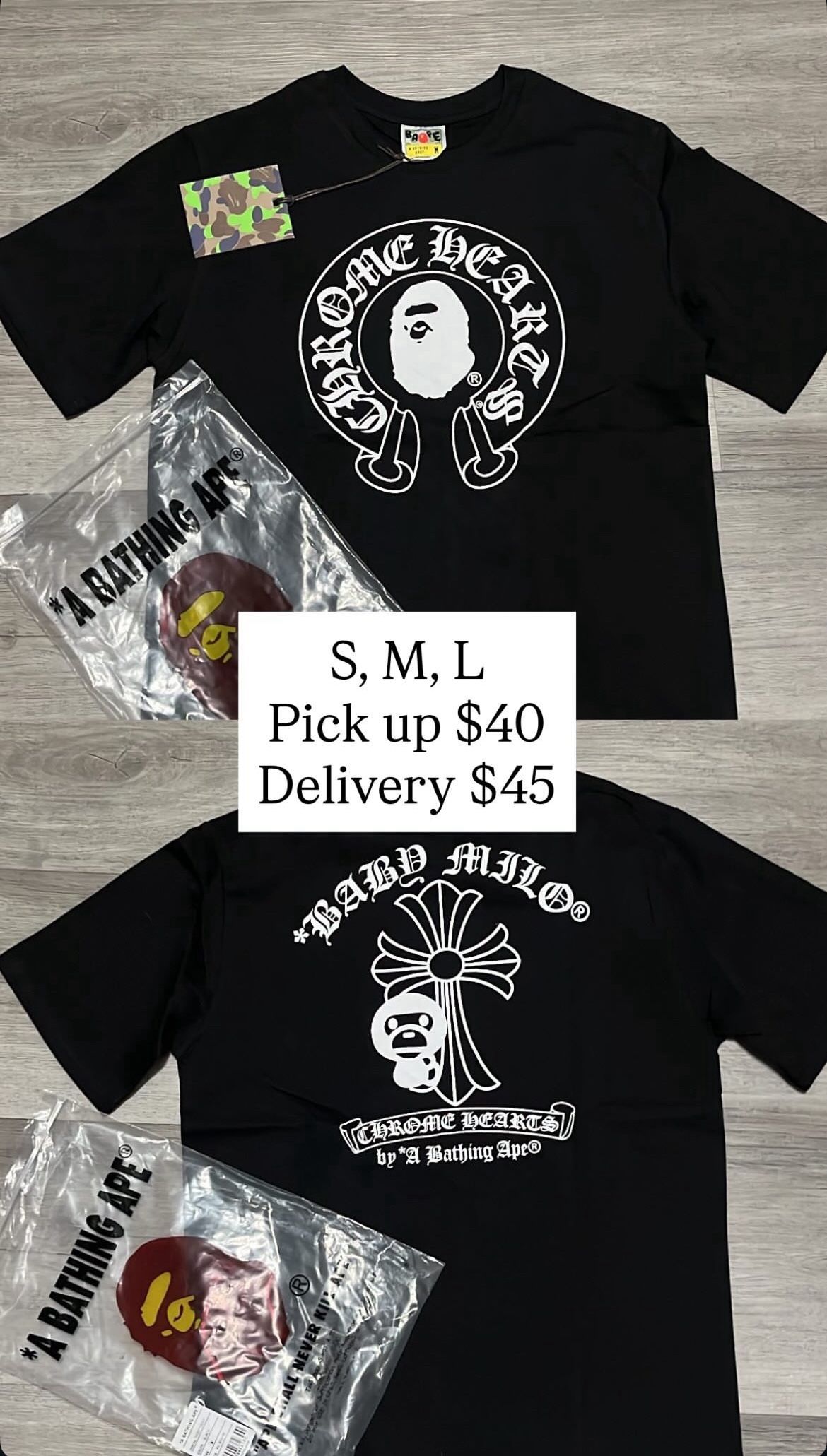 BAPE TEE SIZE M $30