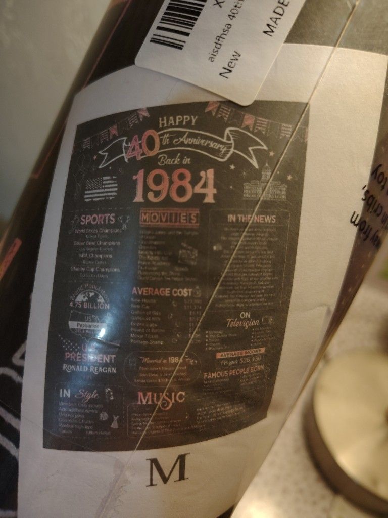Happy 40th Anniversary Back In 1984 Fleece Throw Blanket