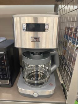 GE 12-Cup Programmable Coffee Maker – Stainless Steel