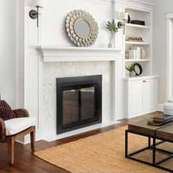 Brand New Pleasant Hearth Black TEMPERED GLASS FIREPLACE DOORS & SCREENS $599 New BNIB Never Used 