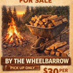 🔥Oak Firewood‼️ Sold by The Wheel barrel‼️