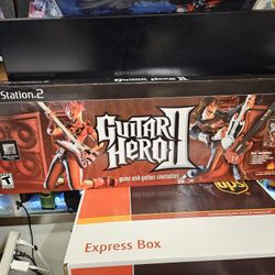 Guitar Hero II [Guitar Bundle] for PS2 - w/ Game, Red Guitar Controller, Box