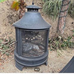 Heavy-Duty 30" Outdoor Chiminea Fire Pit & BBQ Grill