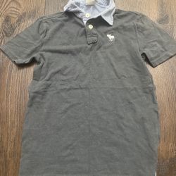 Boys Gray Polo Shirt Size 8 By Abercrombie Kids #1