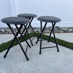 Folding Stools - Set Of 3