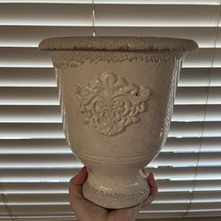 large urn pedestal style decorative pot planter flower plant