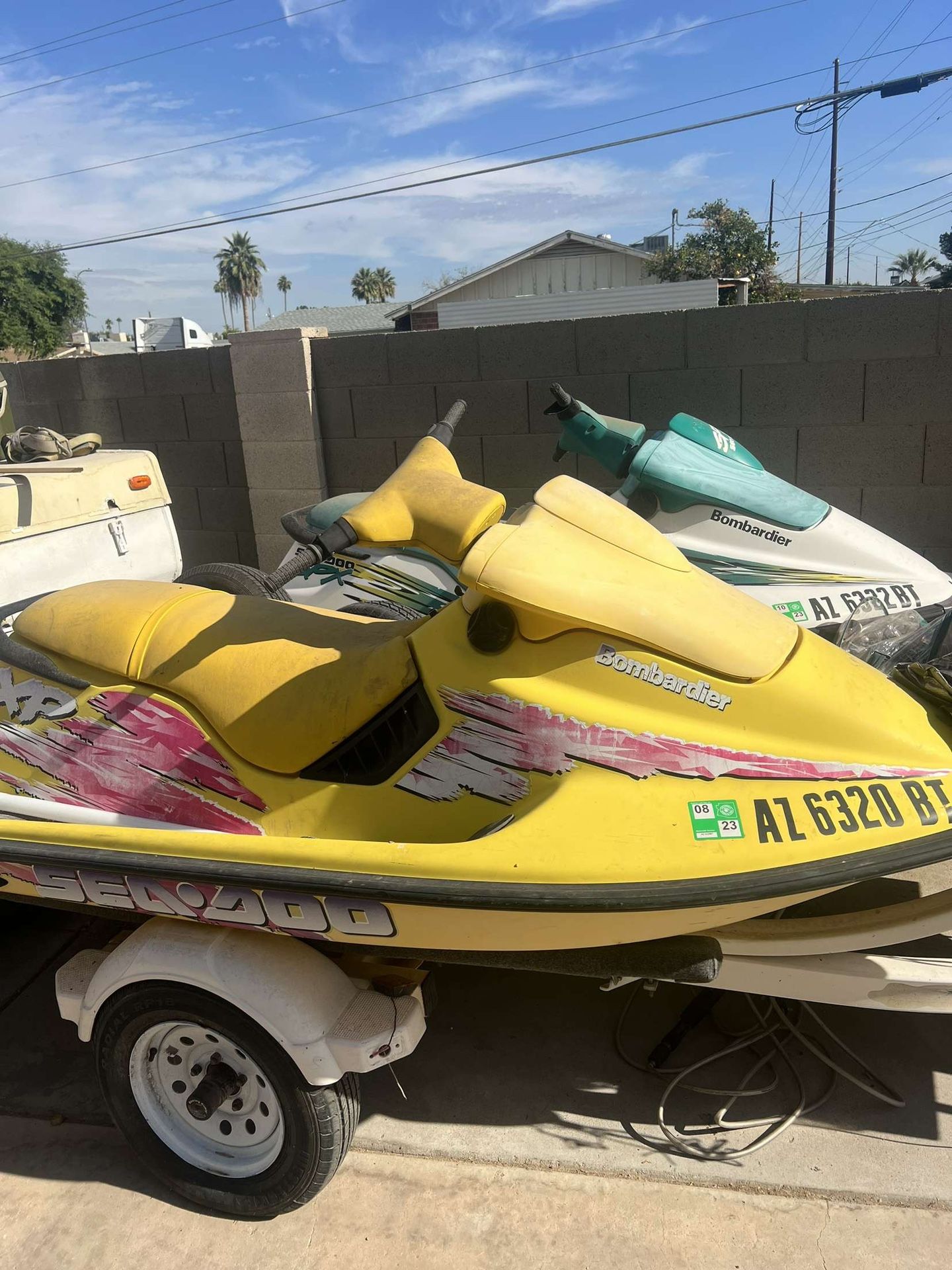 2 Seadoo Jet Skis Plus Trailer