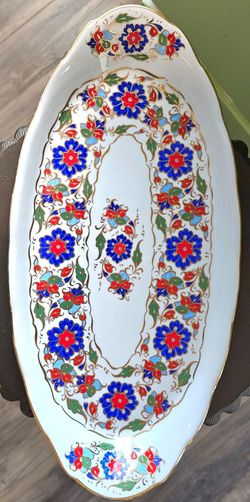 Ornate Vintage Charger, Gural Turkish 14"
