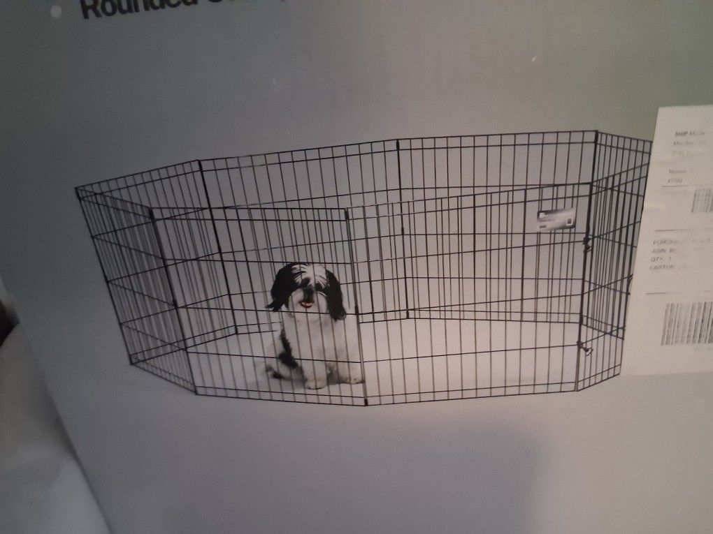 Dog Exercise Pen (8) 24" by 24" Black Panels