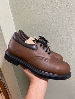 Red Wing 4407 Mens Size 8.5 made in USA Leather Oxford Steel Toe Work Safety Shoes like new