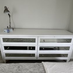 White Wardrobe With Mirror 