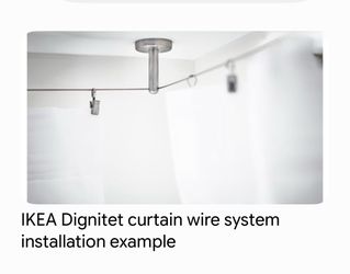 NEW 5-Meter IKEA Dignitet Stainless Steel Curtain Wire hanging System (3 available)