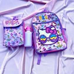 Hello kitty backpack lunch box 3pc set