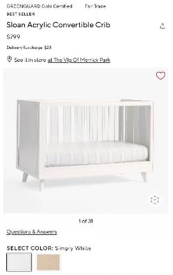 Pottery Barn Sloan Acrylic Crib