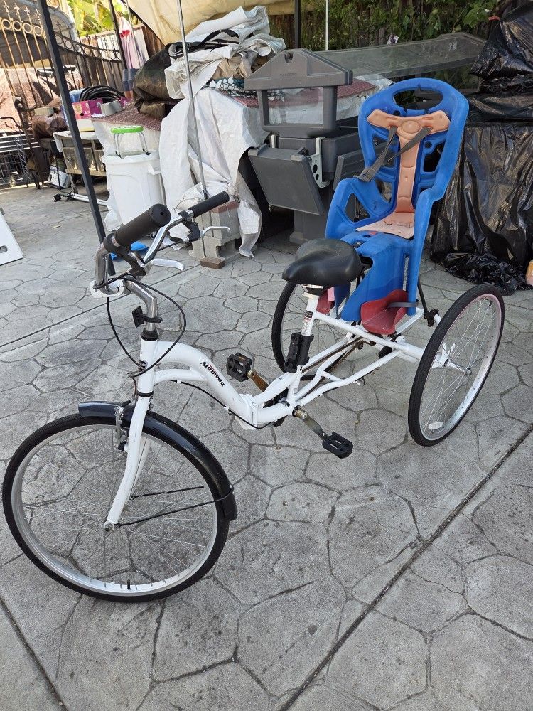 White Alameda Adult Tricycle Trike will Throw In Basket!